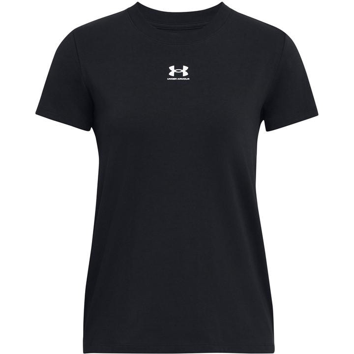 Under Armour Women's Black Rival Core Short Sleeve in Size 14, Sports Direct
