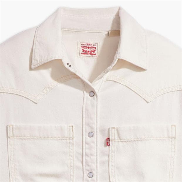 Ecru Crew 6 - Levis - Women's Teodora Western Long-Sleeve Denim Shirt
