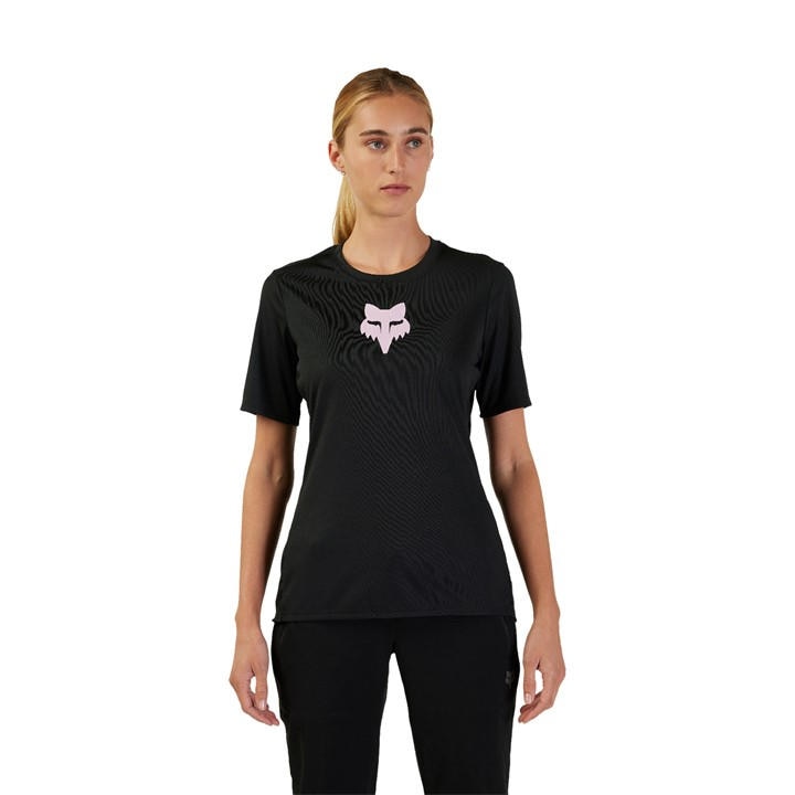 Fox Women's Black Ranger Head Jerseys in Size 14, Sports Direct