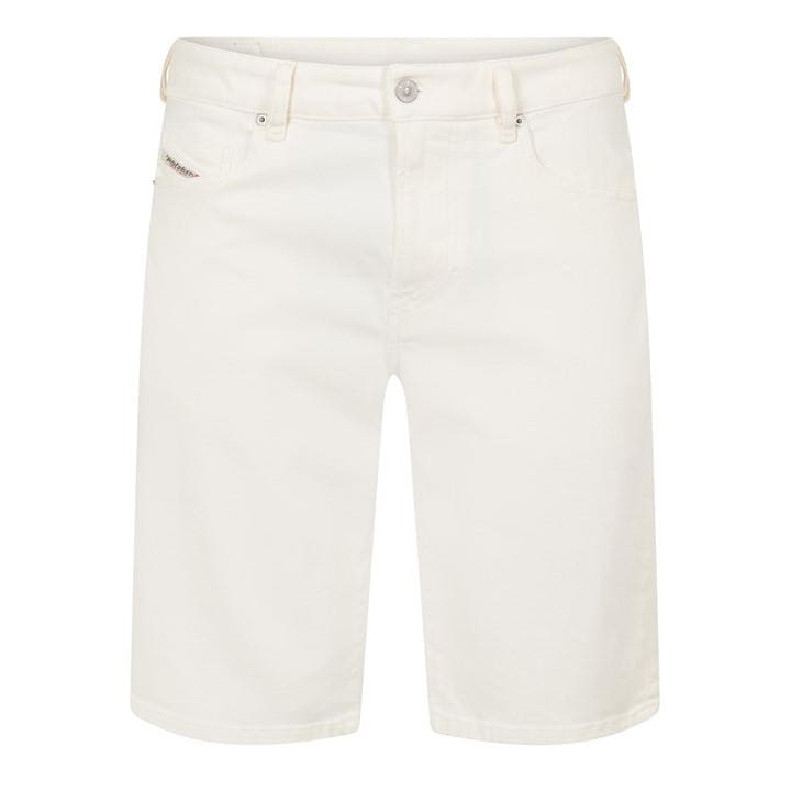 Diesel Men's White D-Fin Slim Denim Shorts in Size M, Sports Direct