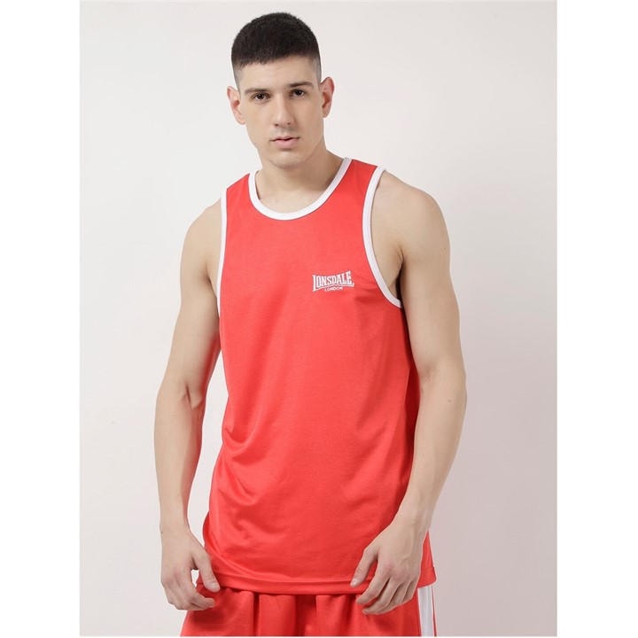 Lonsdale Men's Red Boxing Vest in Size XL, Sports Direct