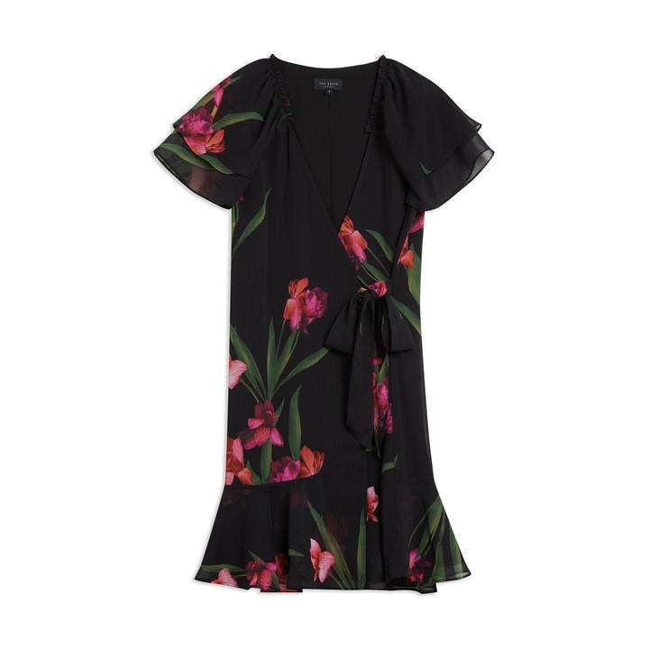 Ted Baker Women's Black Fasnia Mini Dress Size 14