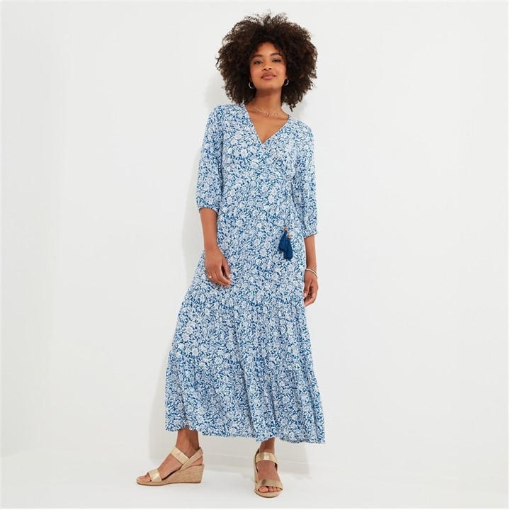 Joe Browns Women's Blue Studio Joe Brown Wrap Dress in Size 10, Sports Direct
