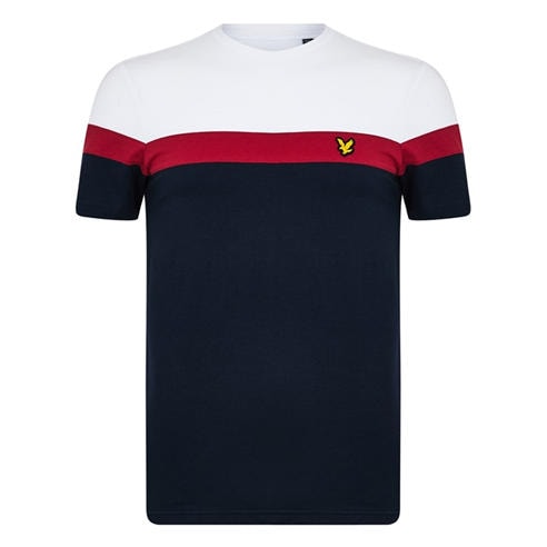 Lyle and Scott - Men's Striped Short-Sleeve Performance Gym Top