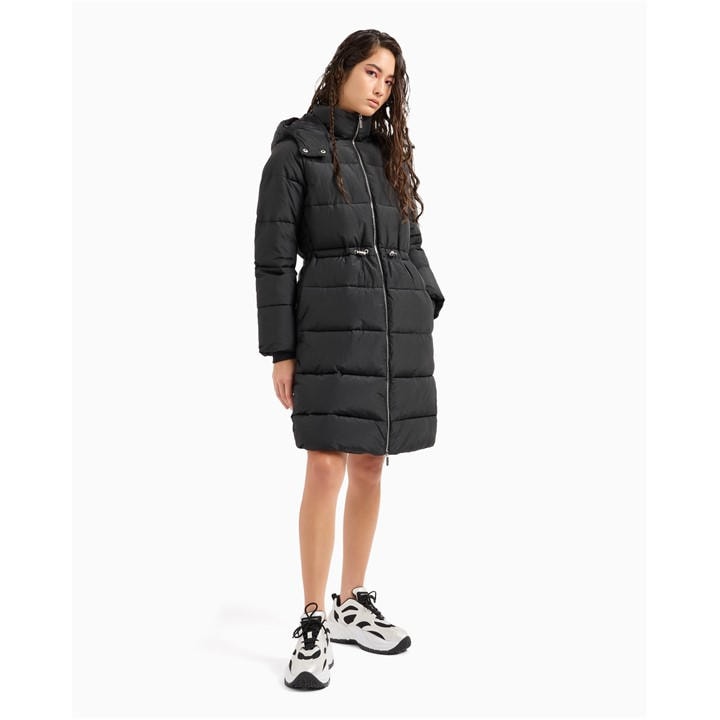 Armani Exchange Women's Black Insulated Short Puffer Jacket in Size 10, Sports Direct