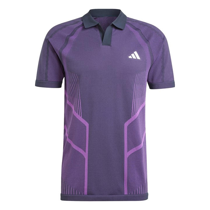 Adidas Men's Blue Tennis Pro Seamless Aeroready Freelift Polo Shirt in Size XS, Sports Direct