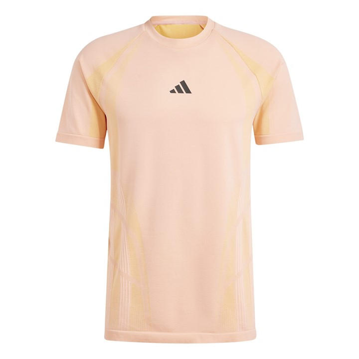 Adidas Men's Pink Seamless Tennis Tee Pro in Size XS, Sports Direct