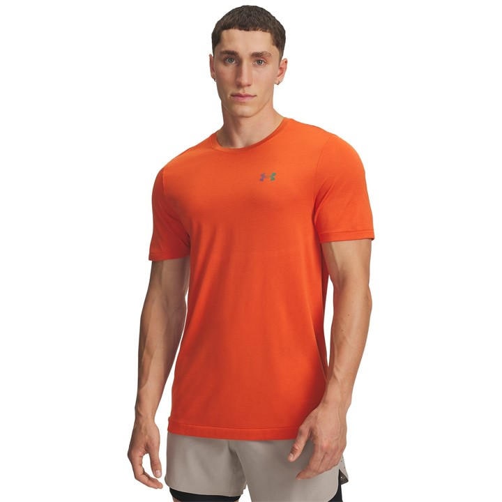 Under Armour Men's Orange Ua Vanish Elite Seamless Short Sleeve in Size L, Sports Direct