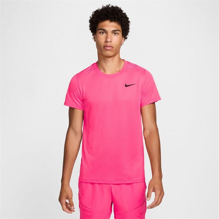 Nike Men's Pink Drifit Slam Tennis T-Shirt in Size XL, Sports Direct