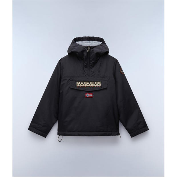 Black 041 - Napapijri - Kids' Rainforest Water and Wind Resistant Rain Anorak