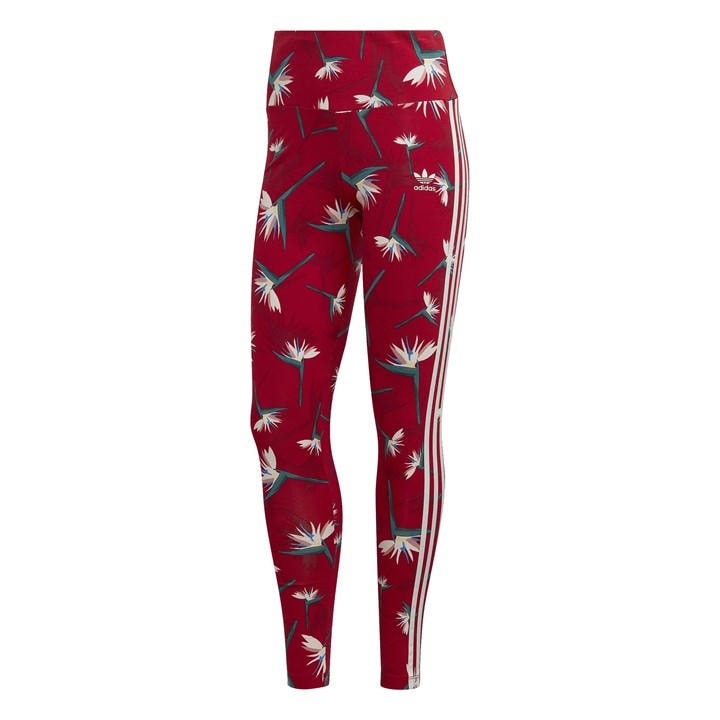 Adidas Originals Women's Red Adidas Leggings X Thebe Magugu in Size 6, Sports Direct