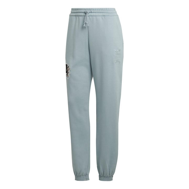 Adidas Originals Women's Grey Disney Cuffed Fleece Joggers in Size 2, Sports Direct