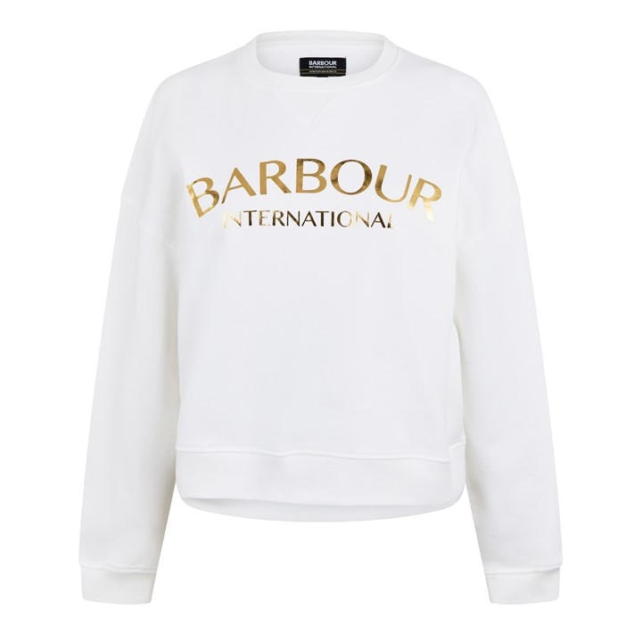 International  Women's  Laia Logo Sweatshirt, Football by Barbour  in Size 8, Sports Direct