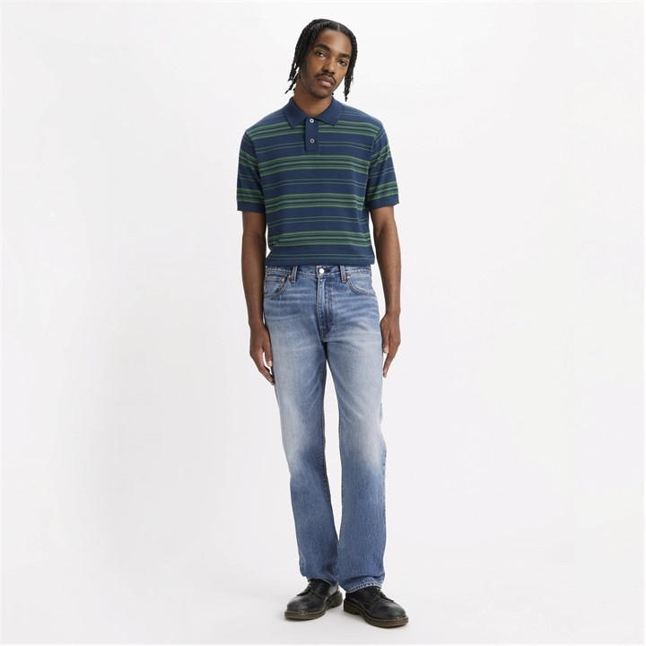 Levis Men's Blue 555 Relaxed Fit Jeans Small