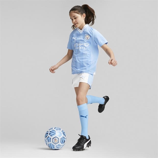 01 - Puma - MCFC Home Jersey Replica Jr