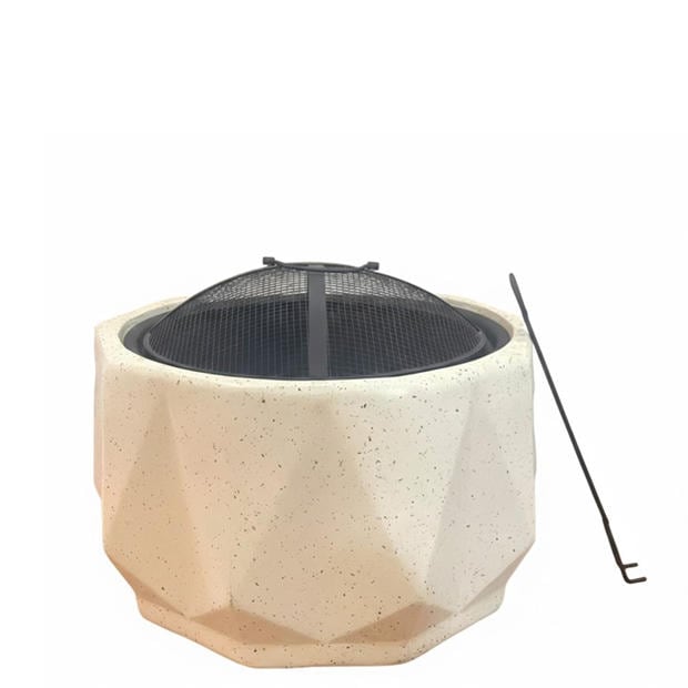 Grey - Linea - Round Magnesium Oxide Fire Pit