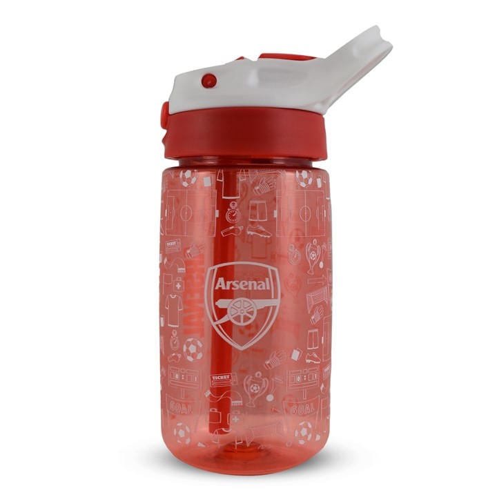Team  Kids Red Kids' 480Ml Plastic Football Water Bottle, Sports Direct