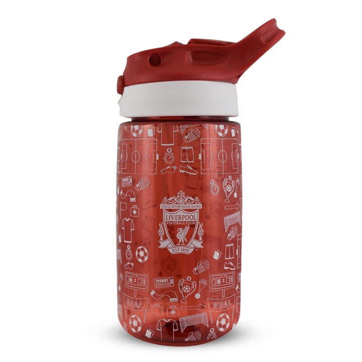 Team  Kids Red Kids' 480Ml Plastic Football Water Bottle, Sports Direct