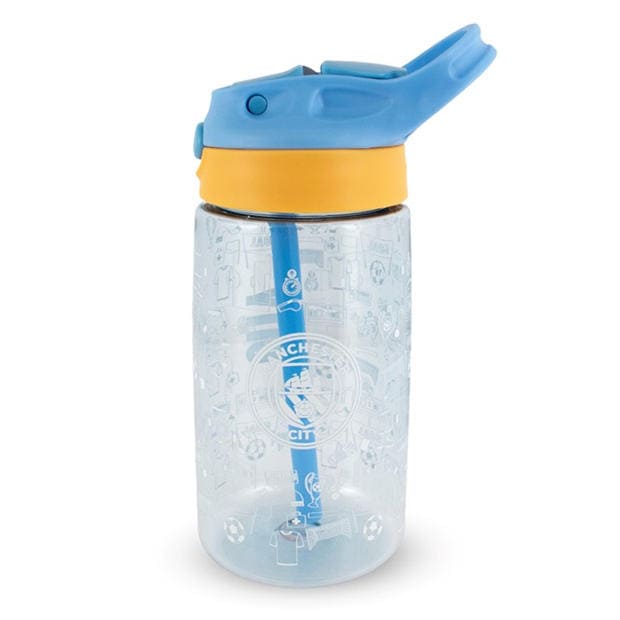 Manchester City - Team - Kids' 480ml Plastic Football Water Bottle