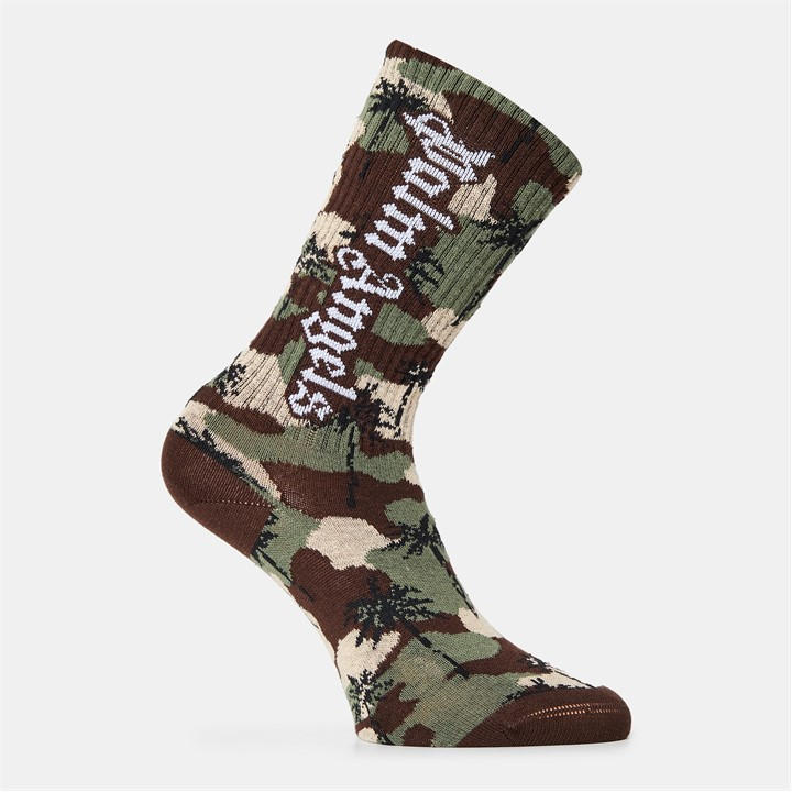 Palm Angels  Kids Green Kids' Logo Knee High Socks, Sports Direct