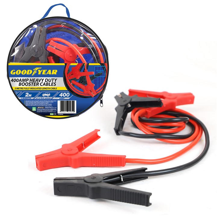 Goodyear  Red Hd Booster Cables 400Amp 2 Metres, Sports Direct