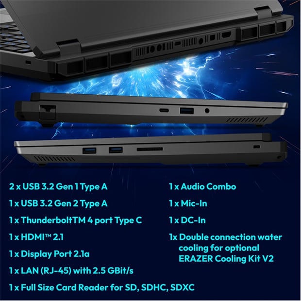Black - Medion - Medion Erazer Beast 16 Inch Gaming Laptop – Intel Core Ultra 9 275HX Nvidia RTX 5090 Windows 11 Home