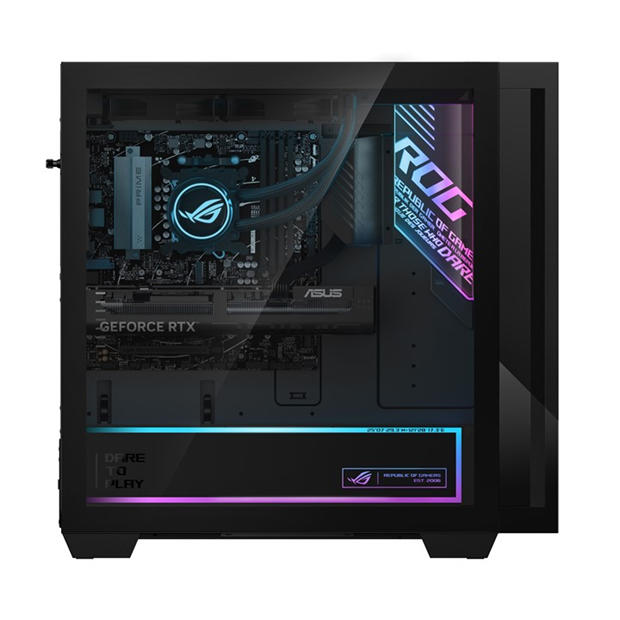 Black - ASUS - ASUS ROG G700 RTX 5080 Gaming PC - AMD Ryzen 7 9800X3D 64GB DDR5 2TB SSD