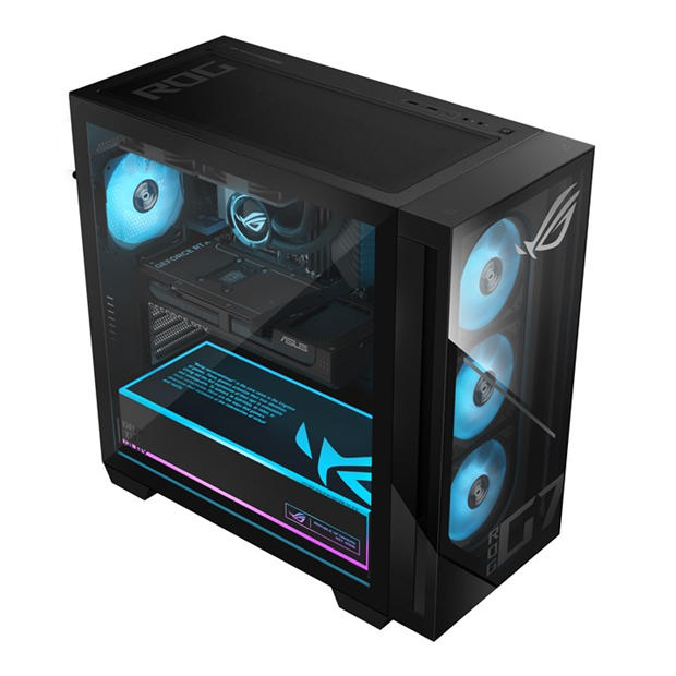 Black - ASUS - ASUS ROG G700 RTX 5080 Gaming PC - AMD Ryzen 7 9800X3D 64GB DDR5 2TB SSD