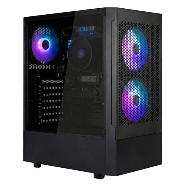 Black - Entity - Entity Excalibur Core Gaming PC Bundle - AMD Ryzen 5 5500GT 16GB 512GB SSD - Black