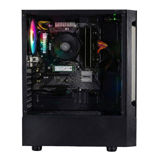 Black - Entity - Entity Excalibur Core Gaming PC Bundle - AMD Ryzen 5 5500GT 16GB 512GB SSD - Black