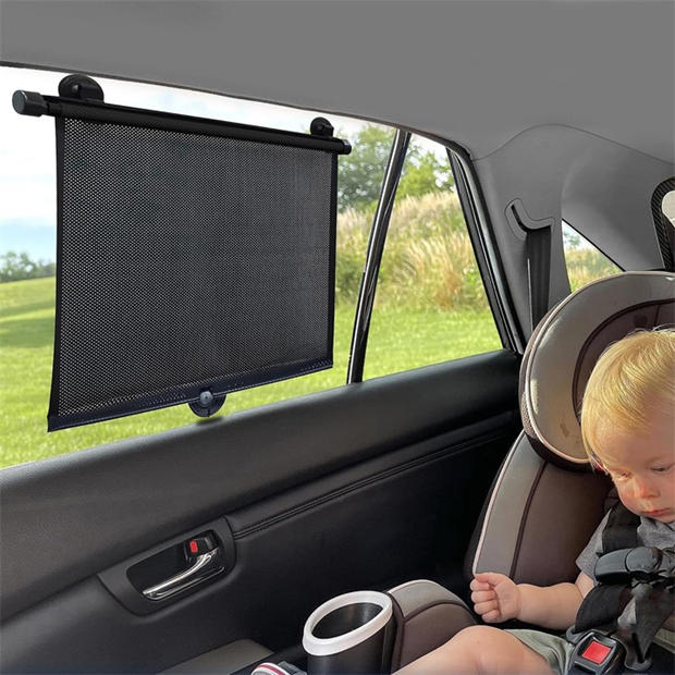 Black - Goodyear - Goodyear 2 Piece Car window roller blinds