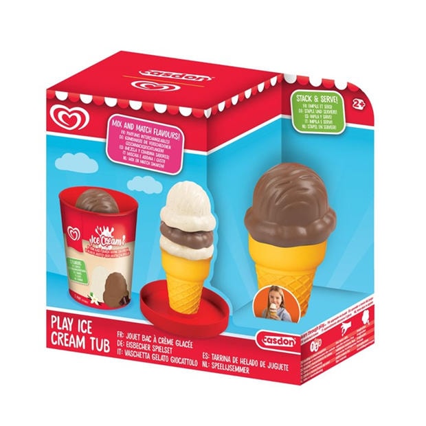 Vanilla & Choco - Casdon - Toy WALLS Ice Cream Tub – Vanilla & Chocolate