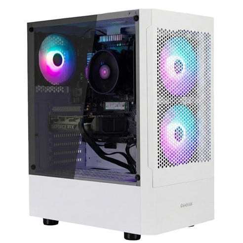 Entity - Entity Phoenix RTX 5050 Gaming PC - AMD Ryzen 5 5500 16GB 512GB SSD - White