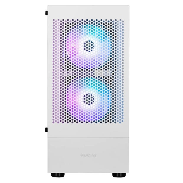 White - Entity - Entity Phoenix RTX 5050 Gaming PC - AMD Ryzen 5 5500 16GB 512GB SSD - White