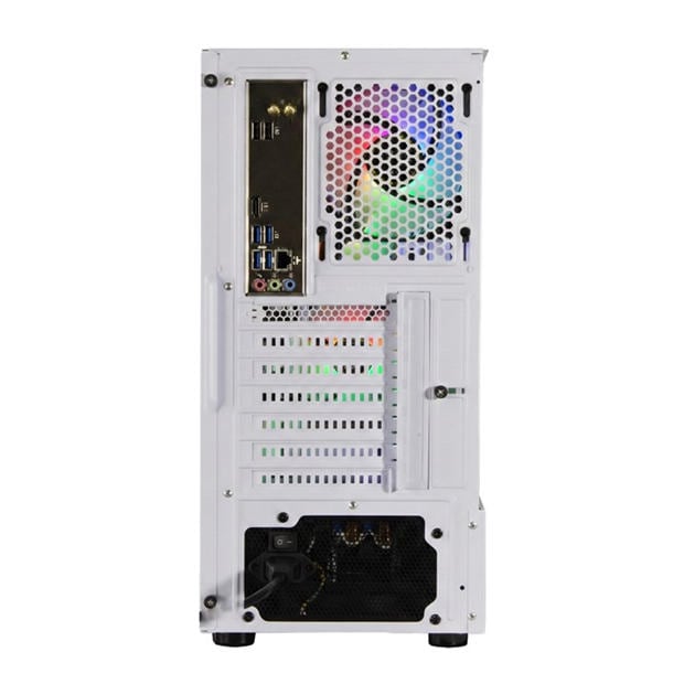 White - Entity - Entity Phoenix RTX 5050 Gaming PC - AMD Ryzen 5 5500 16GB 512GB SSD - White