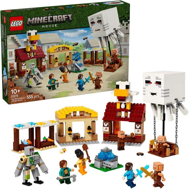 Lego Minecraft® The Ghast Balloon Village Attack, Gamer Gift Toy For Kids 21273 - Image 8