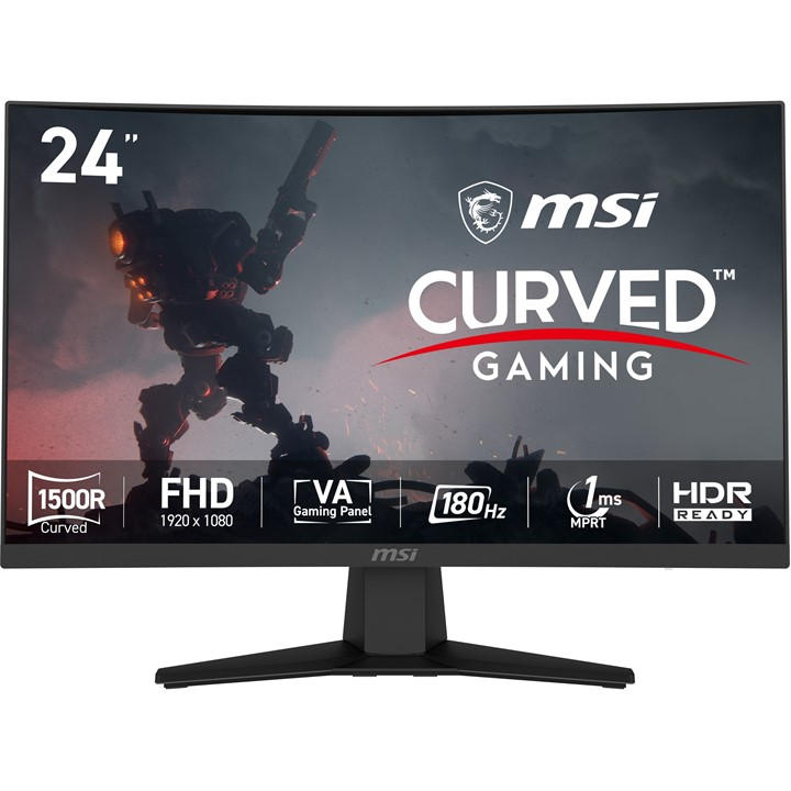 Msi Black Mag 244C 24 Inch 180Hz Curved Gaming Monitor, Sports Direct