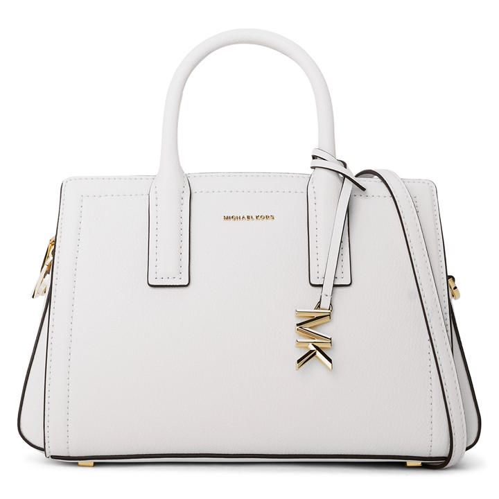Michael Michael Kors Women's White Laila Small Satchel, Sports Direct