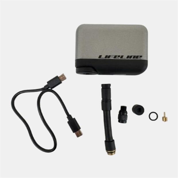 Black/Grey - LifeLine - Lifeline Electric Bicycle Tire Inflator