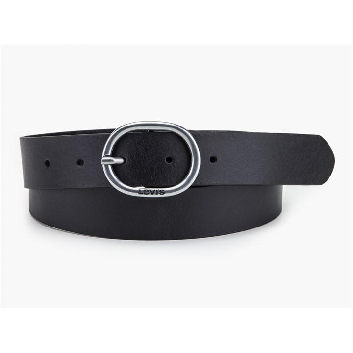 Levis Women's Black Hermosilla Leather Belt in Size M, Sports Direct