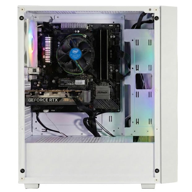 White - Entity - Entity Ragnarok RTX 5060 Gaming PC - Intel Core i5-14400F 16GB 512GB SSD - White