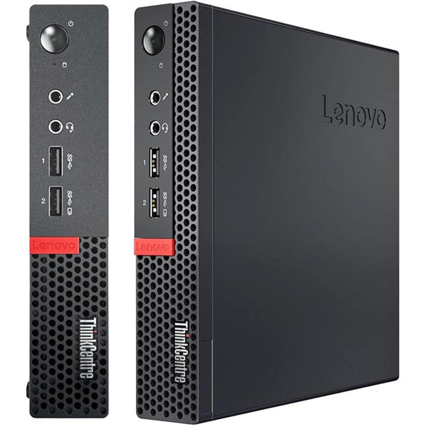 Black - Lenovo - Refurbished Lenovo ThinkCentre M710q Mini Desktop PC - Intel Core i5 8GB RAM 256GB SSD