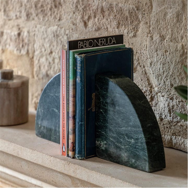 Gallery  Green Tamera Marble Bookends Set Of 2 Stone, Sports Direct