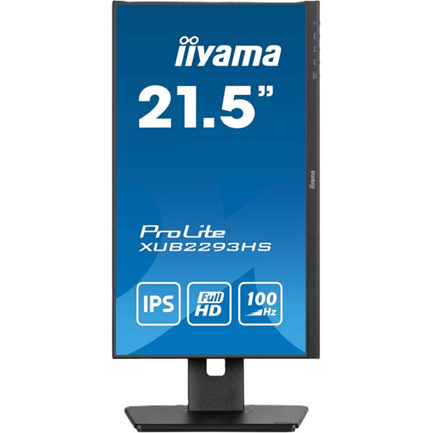Black - iiyama - Prolite XUB2293HS-B6 21.5 Inch 100Hz IPS Monitor
