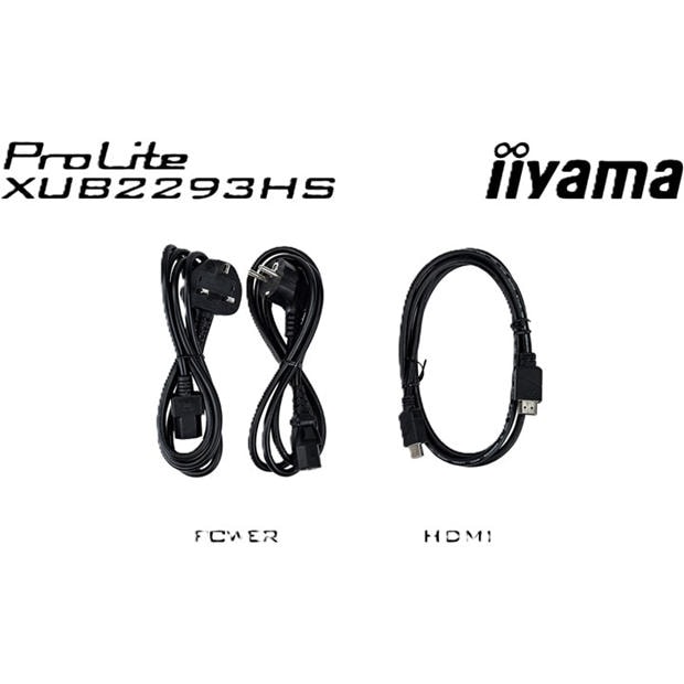 Black - iiyama - Prolite XUB2293HS-B6 21.5 Inch 100Hz IPS Monitor