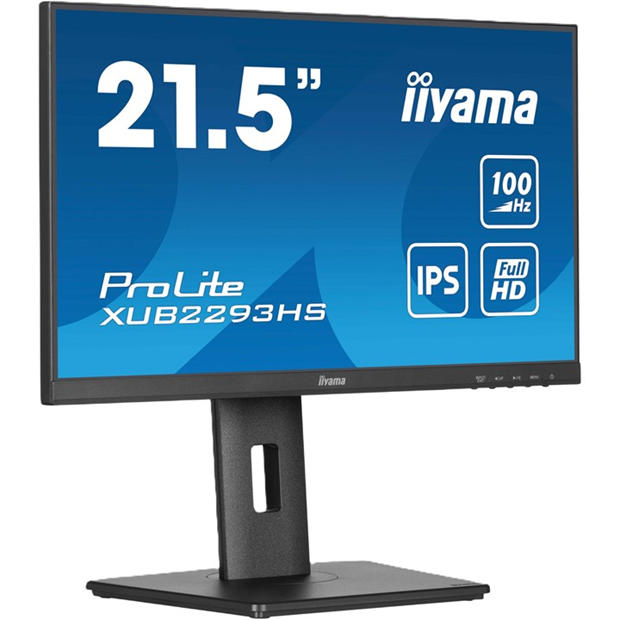 Black - iiyama - Prolite XUB2293HS-B6 21.5 Inch 100Hz IPS Monitor