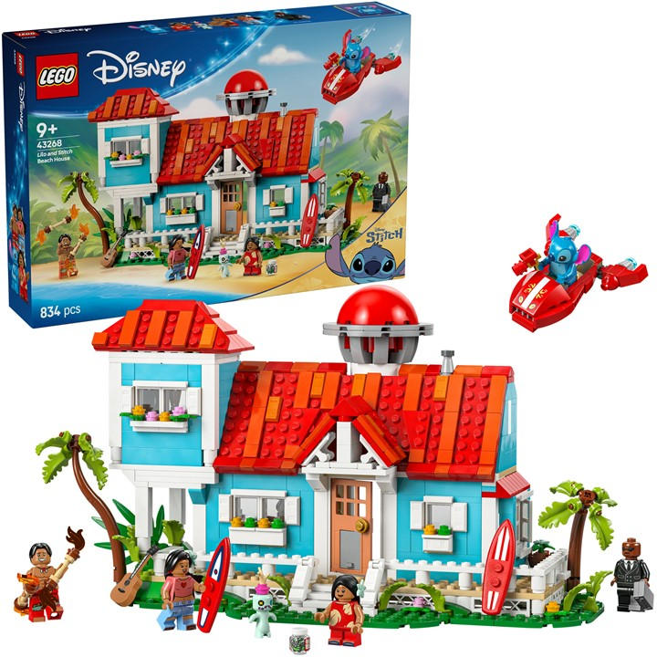 Lego Girls  Disney 43268 Lilo And Stitch Beach House Set, Sports Direct