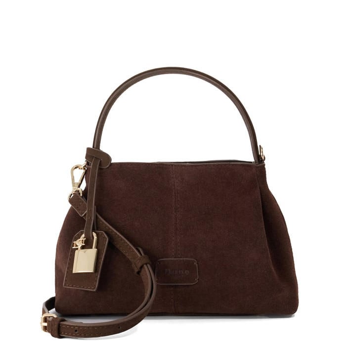 Dune London Women's Brown Decades Leather Top-Handle Bag, Sports Direct