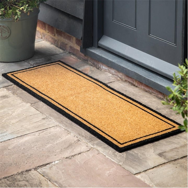 Gallery  Brown Elegant Coir Double Doormat, Sports Direct