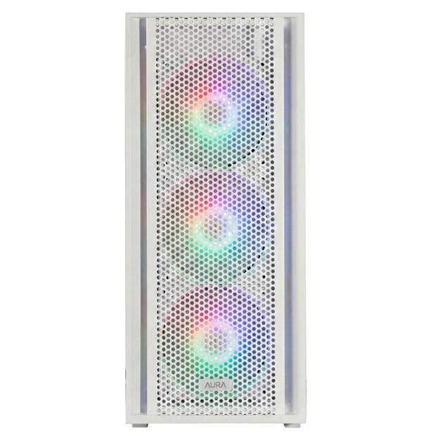 White - Entity - Entity Leviathan RTX 5060 Ti Gaming PC - Intel Core i5-14400F 16GB 1TB SSD - White
